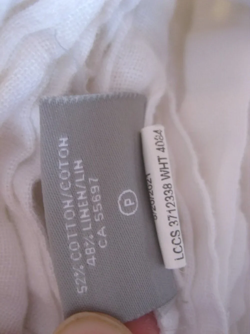 Set of 3 RH Teen Sheer Linen-Cotton Canopy Curtains - White - 42